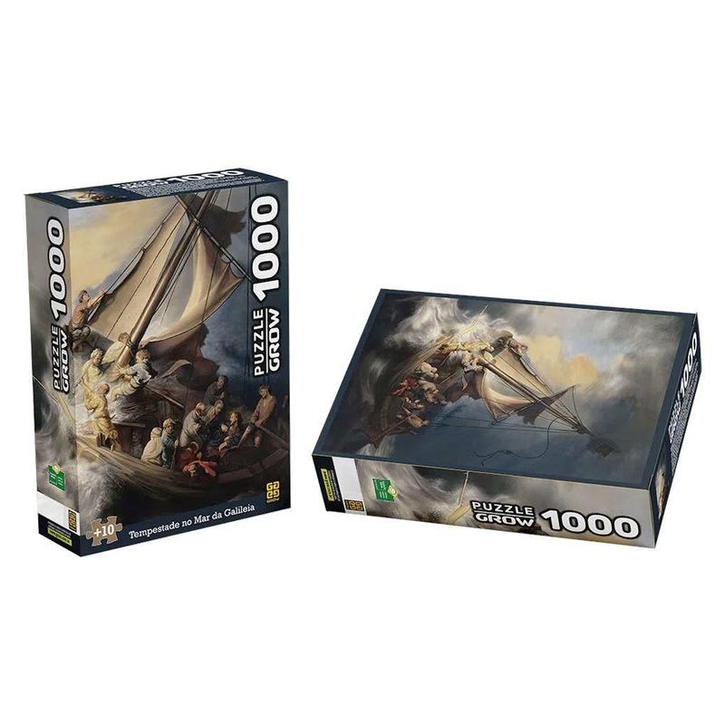 Quebra Cabeca - Puzzle 1000 - Tempestade Mar da Galileia - 04211